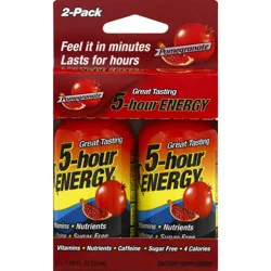5-hour ENERGY Shot, Regular Strength, Pomegranate - 2 ct