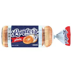 Lender's Original Plain Bagels, 6 count, 12 oz