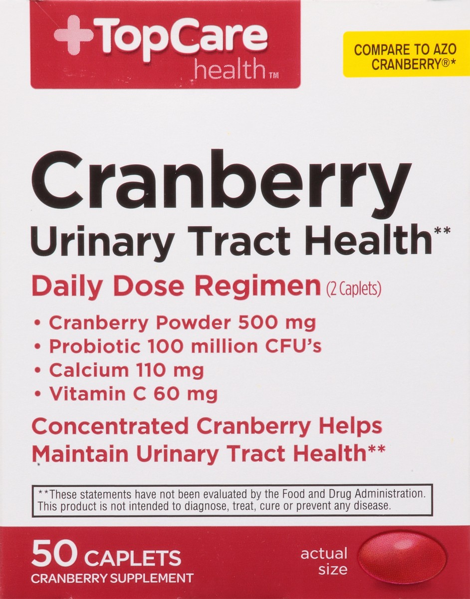 slide 3 of 16, TopCare Cranberry Tablets W/Probiotic & Vitamin C, 50 ct