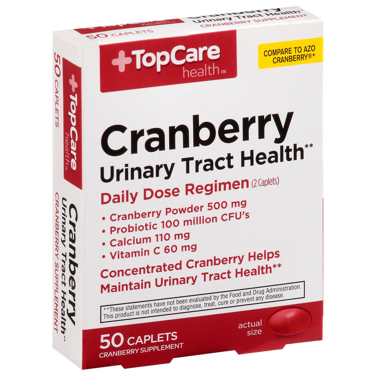 slide 6 of 16, TopCare Cranberry Tablets W/Probiotic & Vitamin C, 50 ct