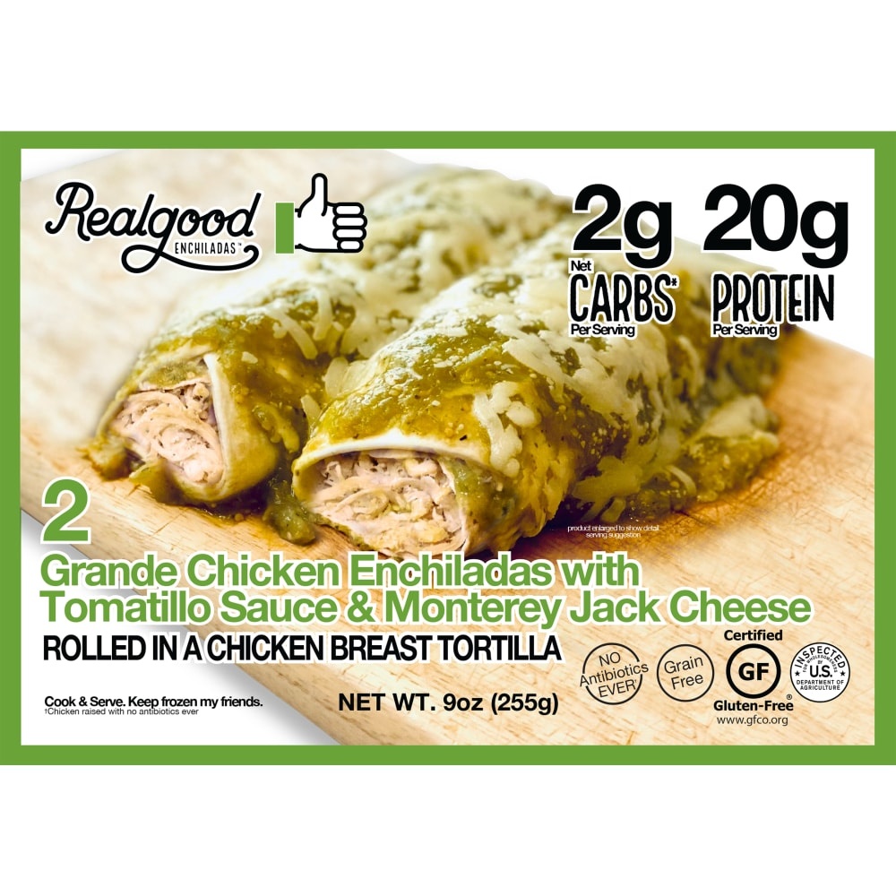 Realgood The Real Good Food Company Grande Chicken Enchiladas Frozen Meal 1 ct Shipt