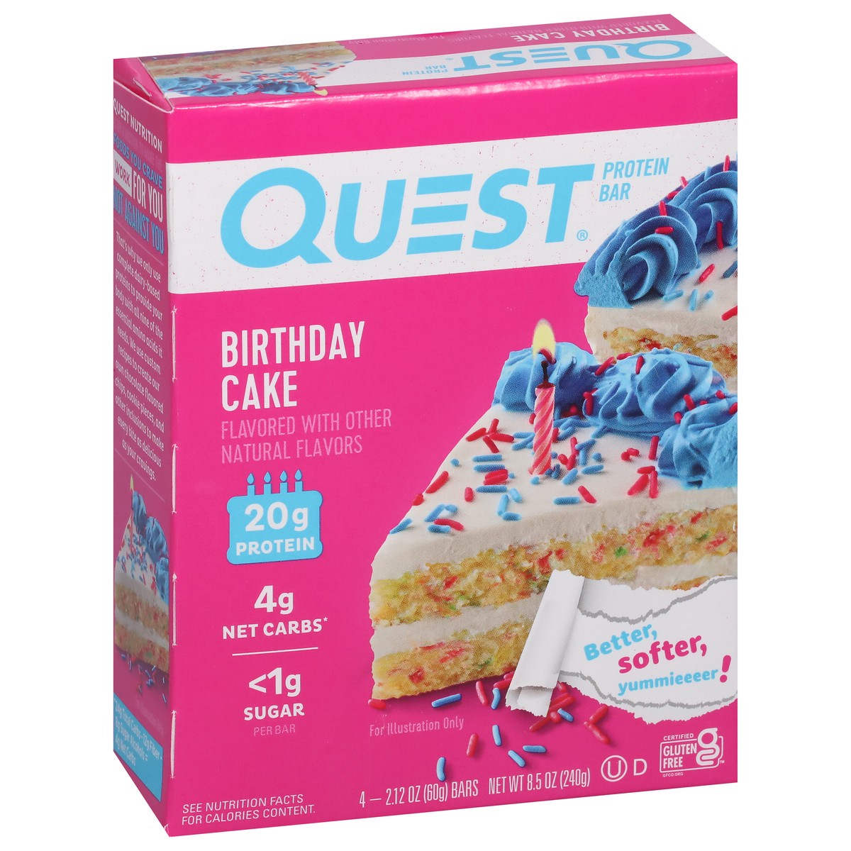 slide 8 of 9, Quest Protein Bar, Birthday Cake Flavor, 4 ct