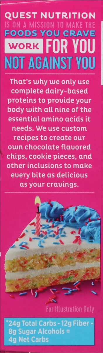 slide 6 of 9, Quest Protein Bar, Birthday Cake Flavor, 4 ct