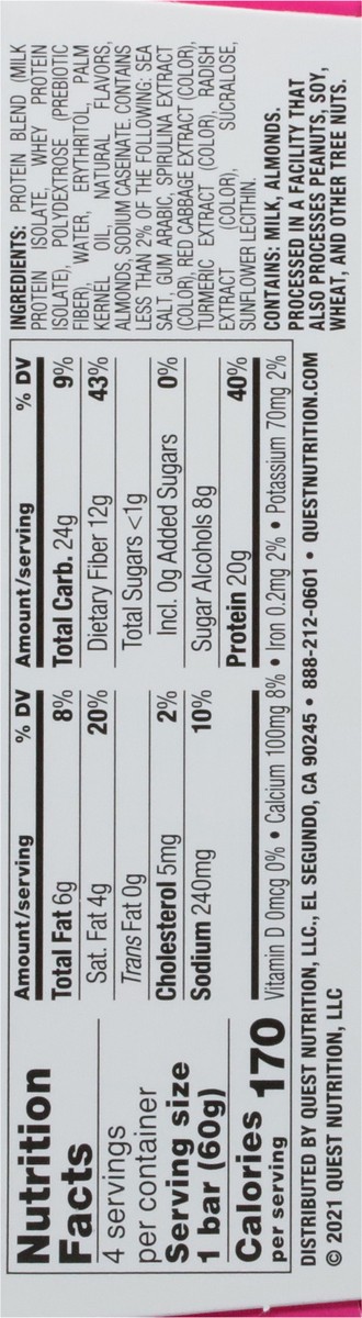 slide 7 of 9, Quest Protein Bar, Birthday Cake Flavor, 4 ct