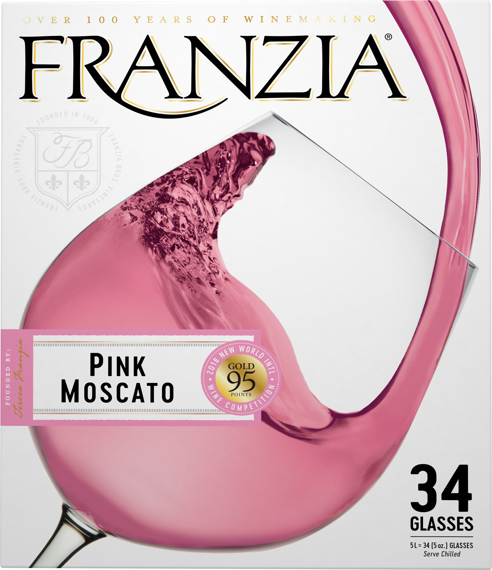 slide 2 of 4, Franzia Pink Moscato, 169.1 fl oz