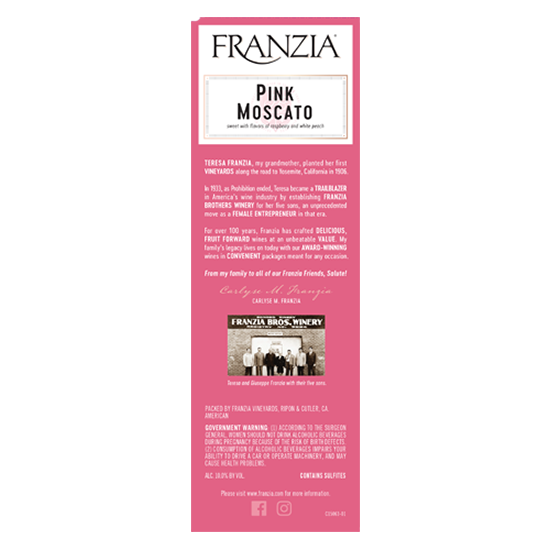 slide 3 of 4, Franzia Pink Moscato, 169.1 fl oz