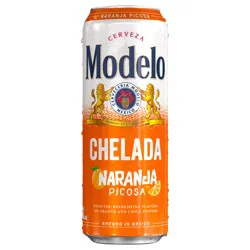 Modelo Chelada Naranja Picosa Mexican Import Flavored Beer, 24 fl. oz. Single Beer Can, 3.5% ABV