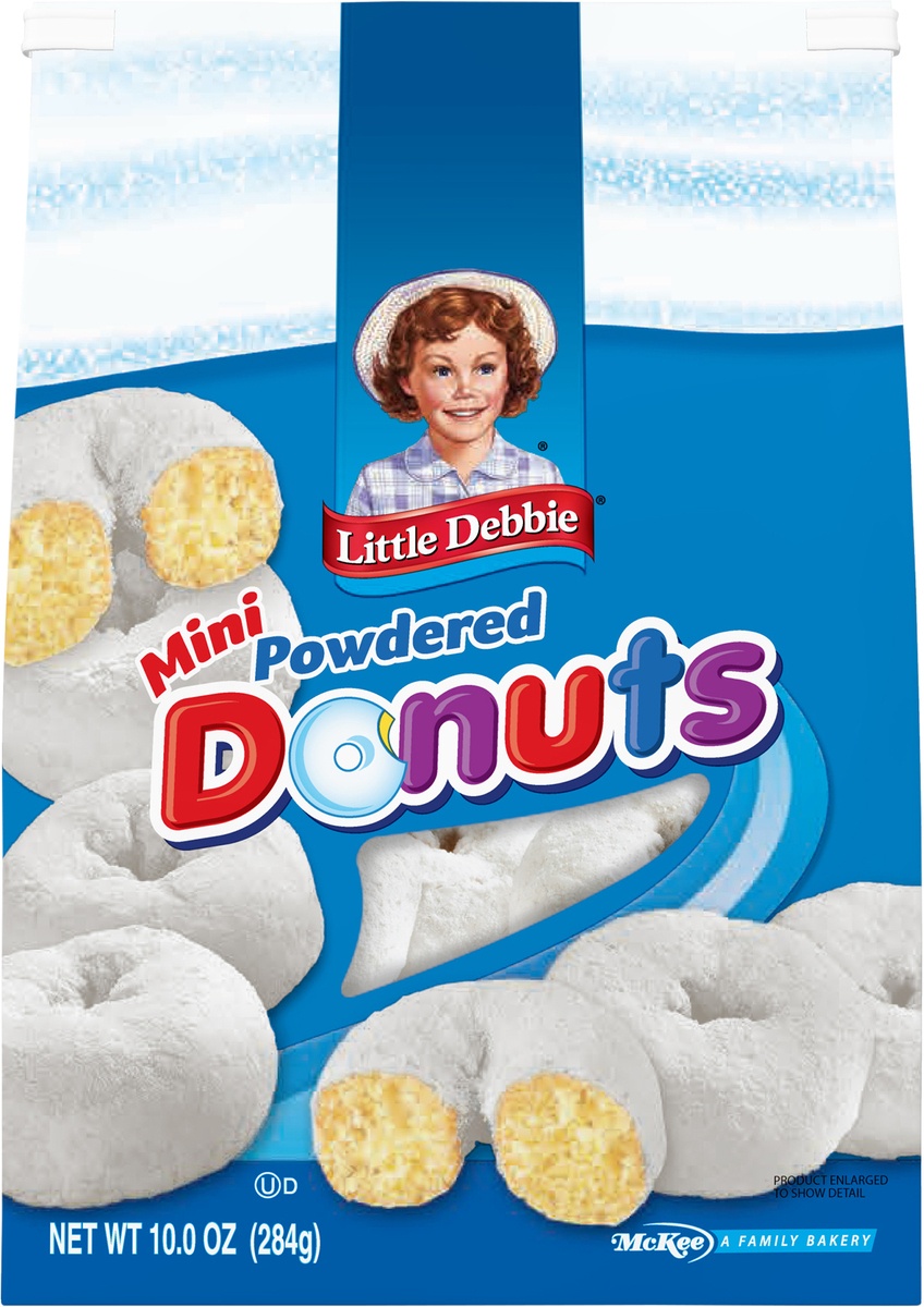 slide 9 of 11, Little Debbie Mini Powdered Donuts, 10 oz