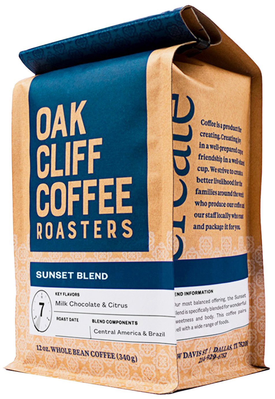 slide 1 of 1, Oak Cliff Coffee Roasters Sunset Blend Whole Bean Coffee, 12 oz