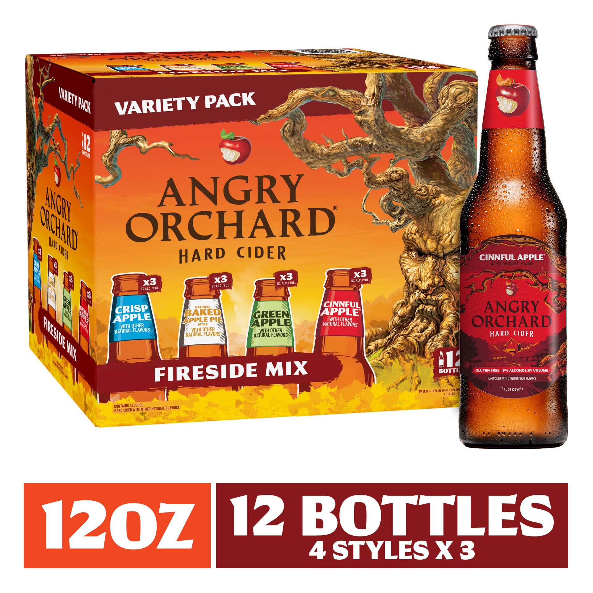 slide 1 of 10, Angry Orchard Hard Cider Sunny Sessions Seasonal Variety Pack (12 fl. oz. Bottle, 12pk.), 12 pk; 12 fl oz  