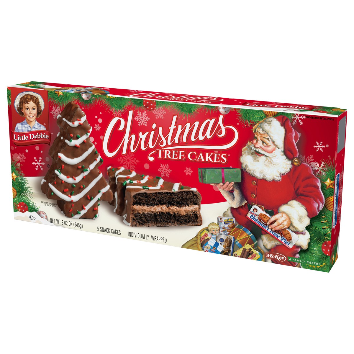 slide 2 of 13, Little Debbie Snack Cakes, Little Debbie Family Pack CHRISTMAS TREE CAKES (choc), 5 ct
