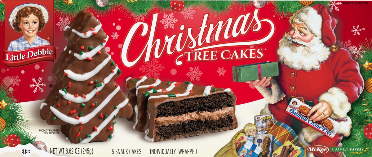 slide 10 of 13, Little Debbie Snack Cakes, Little Debbie Family Pack CHRISTMAS TREE CAKES (choc), 5 ct
