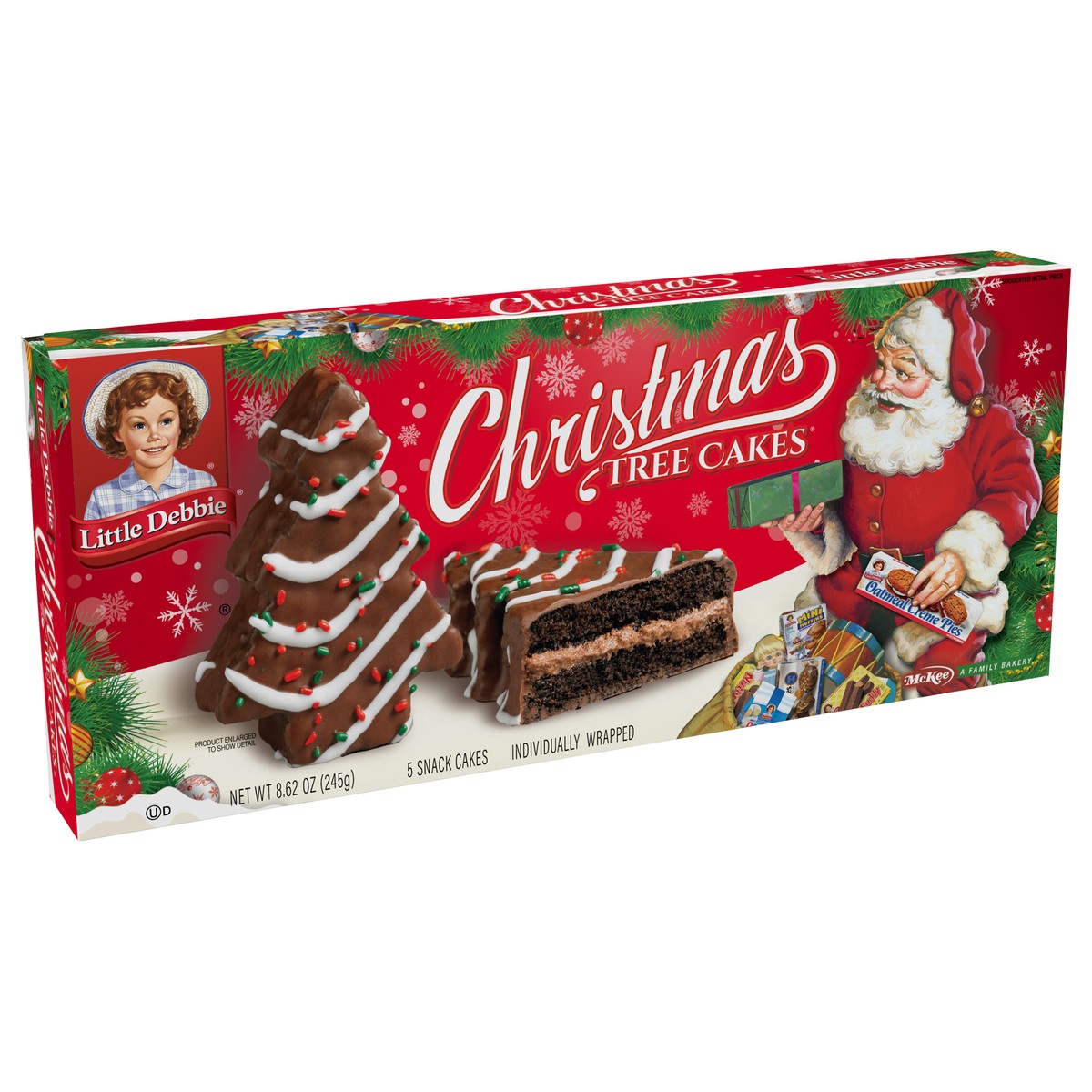 slide 5 of 13, Little Debbie Snack Cakes, Little Debbie Family Pack CHRISTMAS TREE CAKES (choc), 5 ct