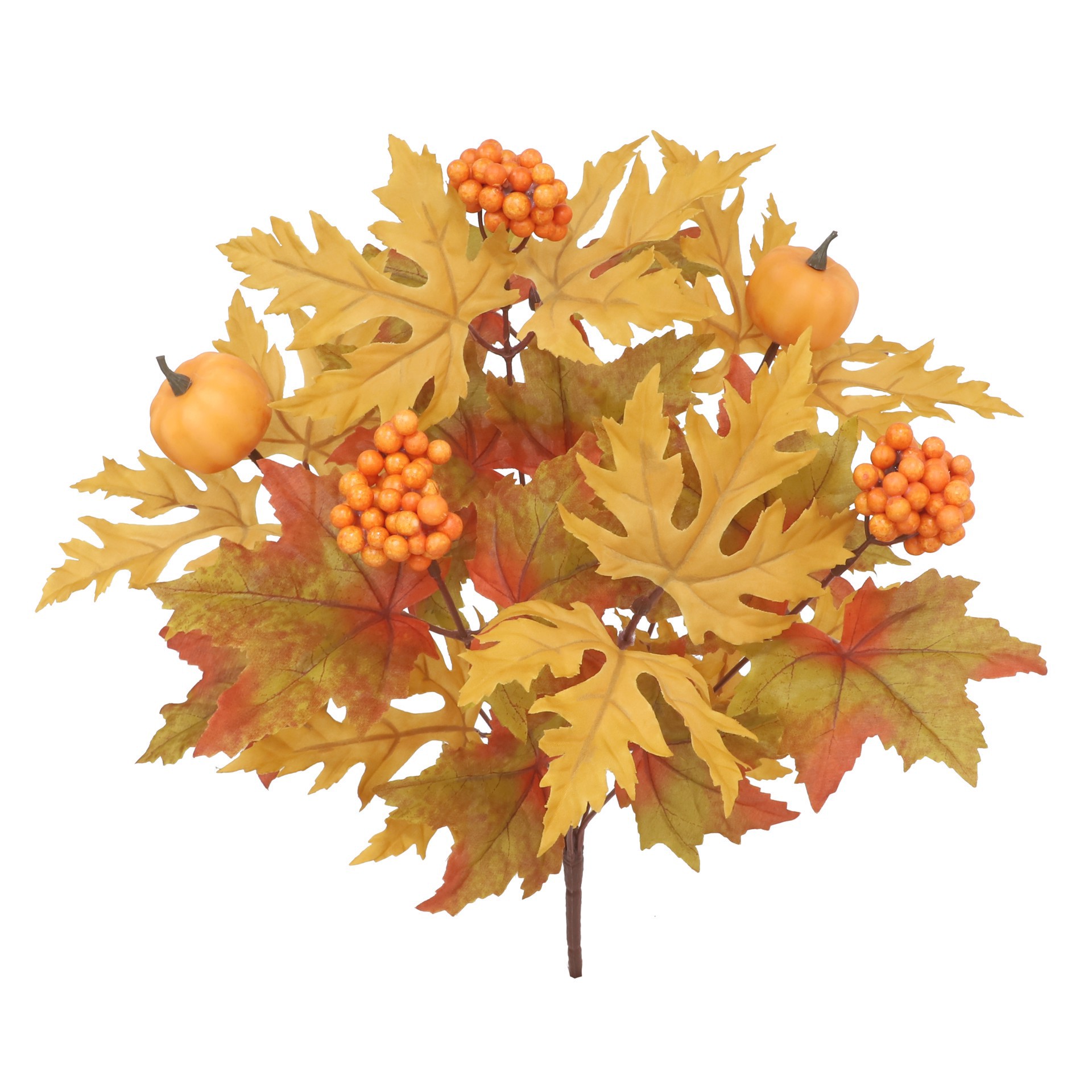 slide 2 of 3, 18.5" Maple Leaves, Berries & Pumpkins Bush By Ashland, 18.5 in