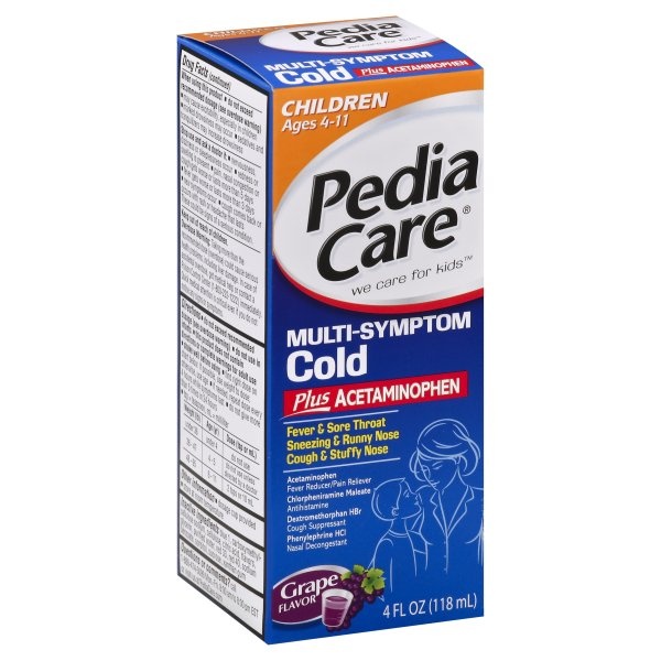 slide 1 of 1, PediaCare Children Multi-Symptom Cold Grape Oral Suspention, 4 oz