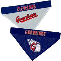slide 9 of 9, Cleveland Guardians Pet Bandana S/M, Sm-Med