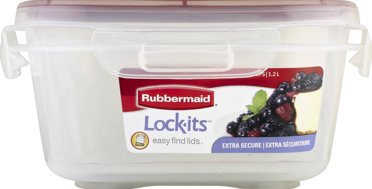 slide 2 of 4, Rubbermaid Lock-its Food Storage Container, 5 Cup, 5 cups