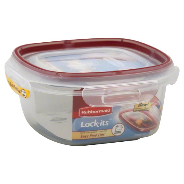 slide 1 of 4, Rubbermaid Lock-its Food Storage Container, 5 Cup, 5 cups