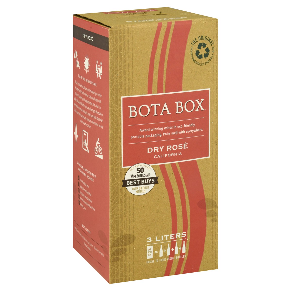slide 2 of 9, Bota Box Dry Rose, 3 liter