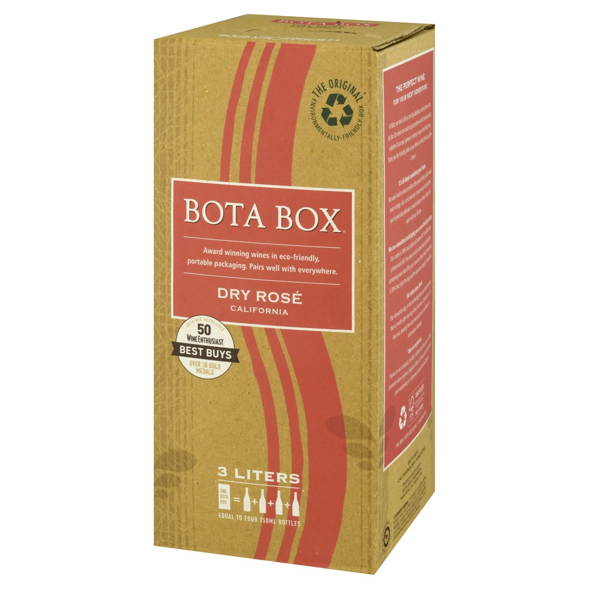 slide 3 of 9, Bota Box Dry Rose, 3 liter