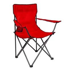Seina Red Quad Folding Arm Chair