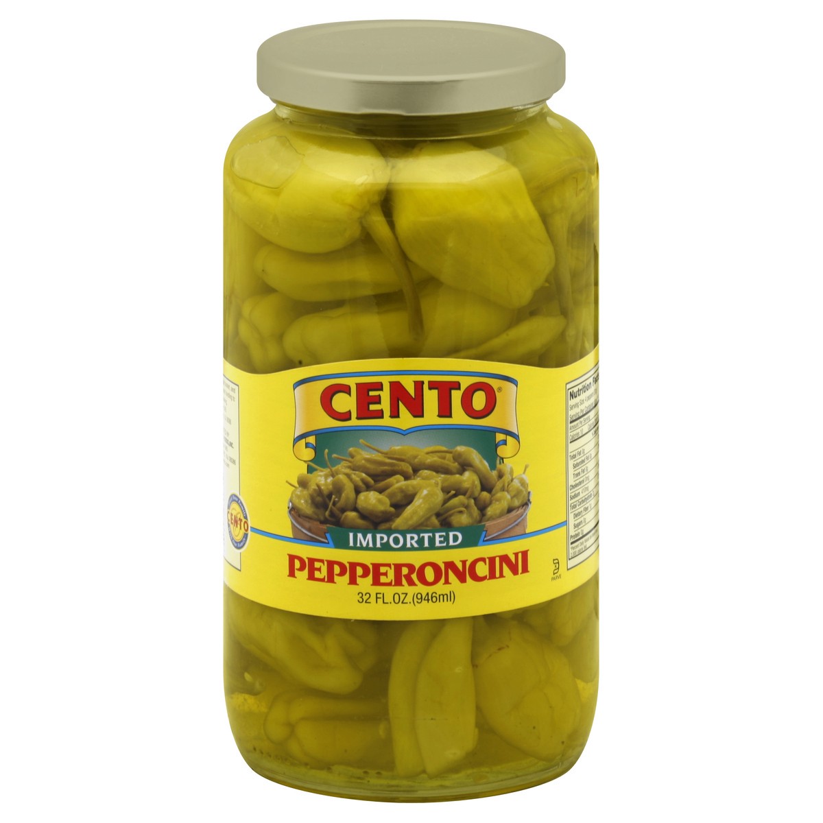 slide 2 of 2, Cento Pepperoncini 32 oz, 32 fl oz