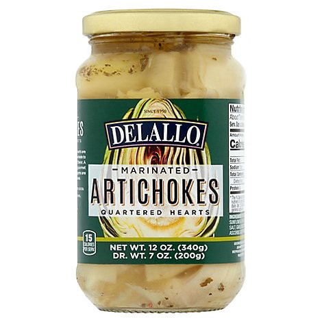 slide 1 of 1, Delallo Artichoke Hearts Quartered - 12 Oz, 12 oz