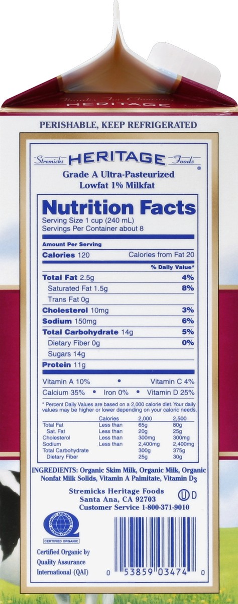 slide 3 of 4, Heritage Store Milk 0.5 gl, 1/2 gal