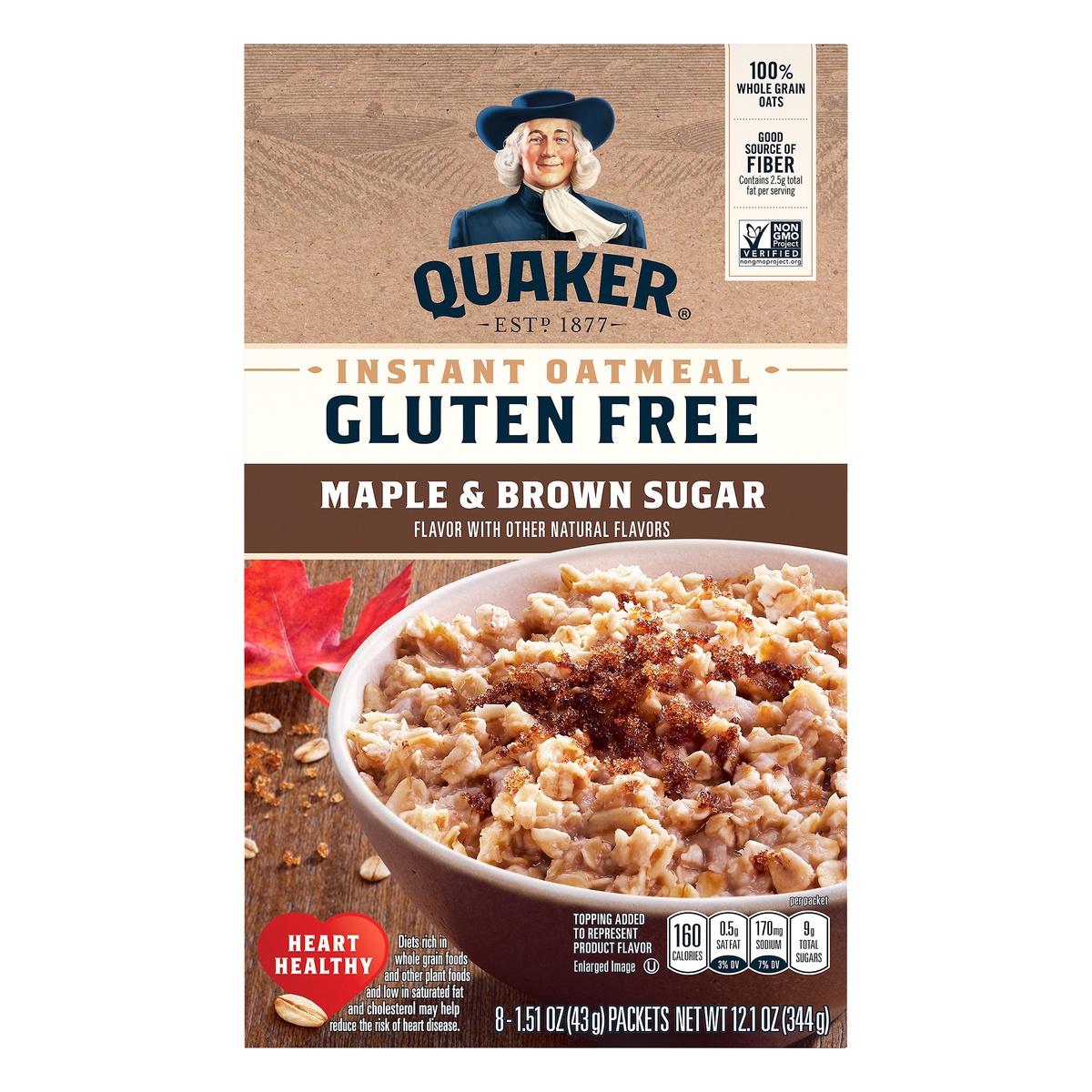 Quaker Instant Oatmeal Maple Brown Sugar 8ct : Target