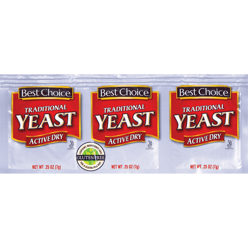 slide 1 of 1, Best Choice Active Yeast, 3 ct