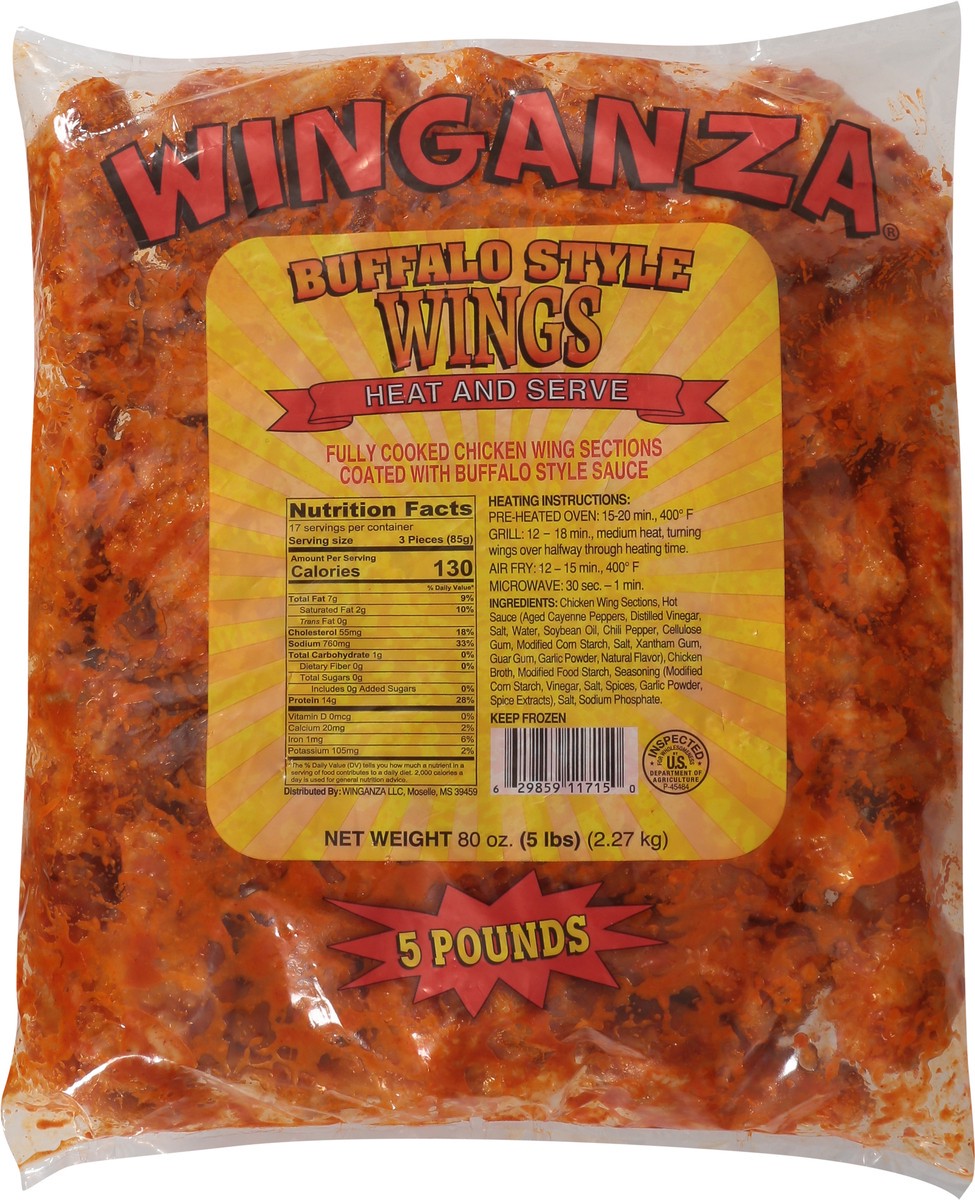 slide 4 of 13, Winganza Buffalo Style Wings 80 oz, 80 oz