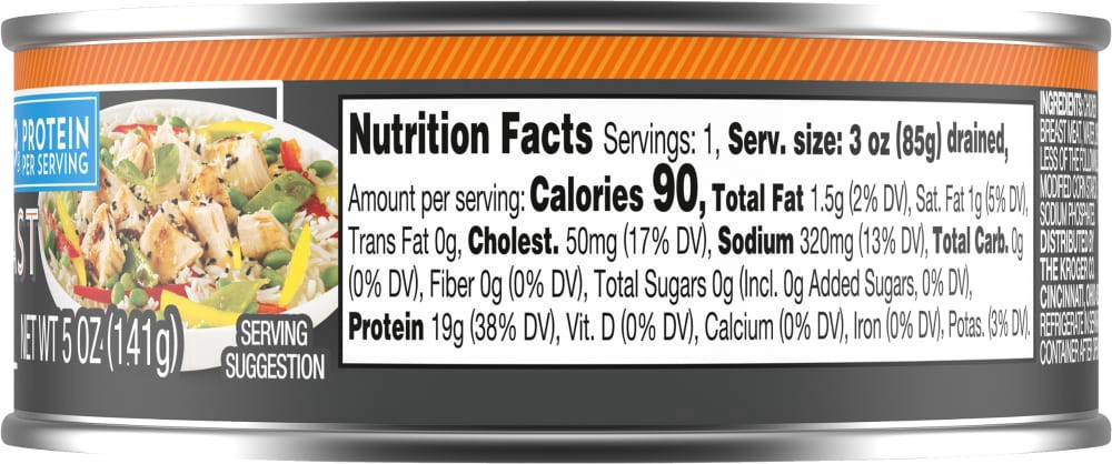 slide 3 of 3, Kroger Premium Chicken Breast Chunk In Water, 5 oz