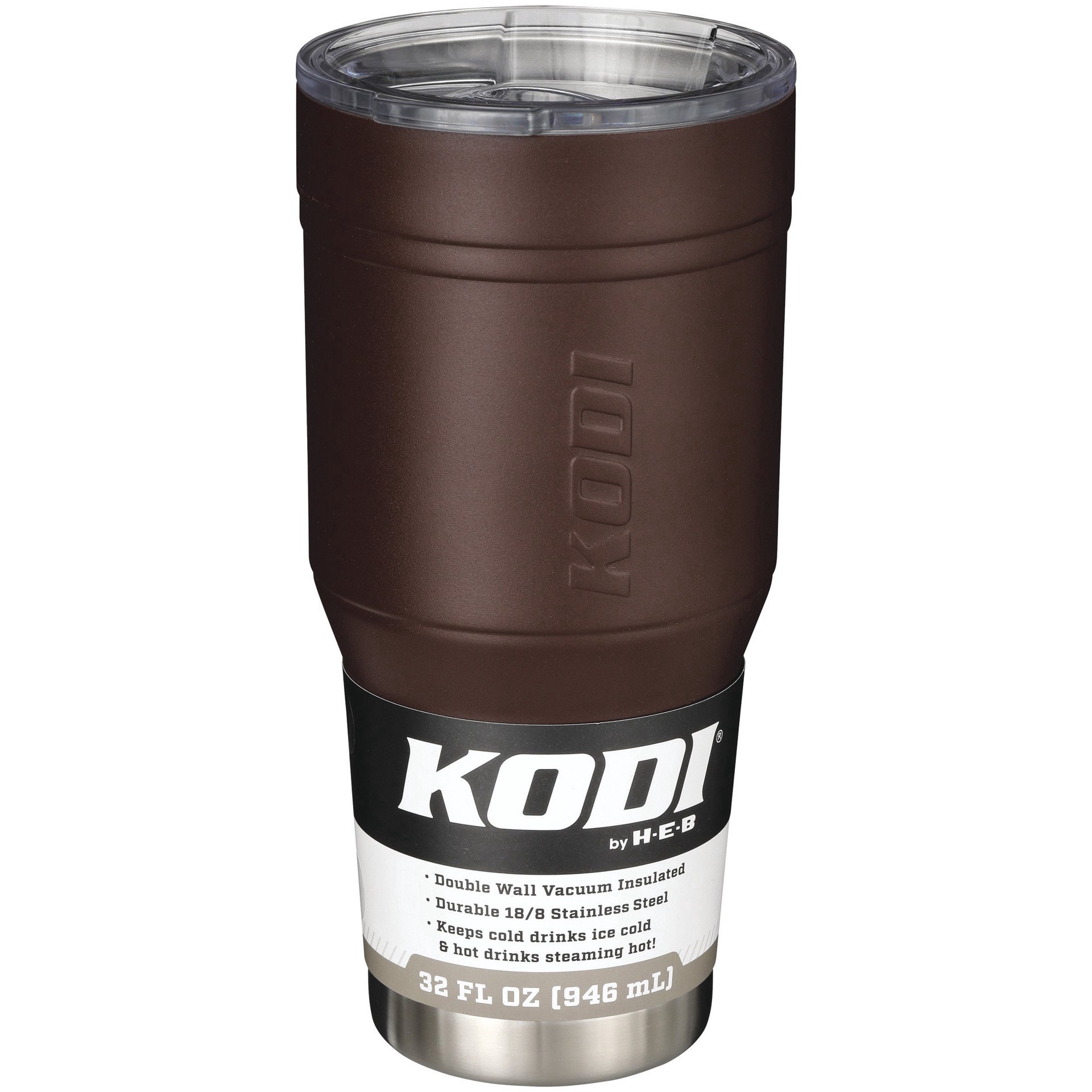 slide 1 of 1, KODI by H-E-B Stainless Steel Insulated Tumbler - Cherrywood, 32 oz