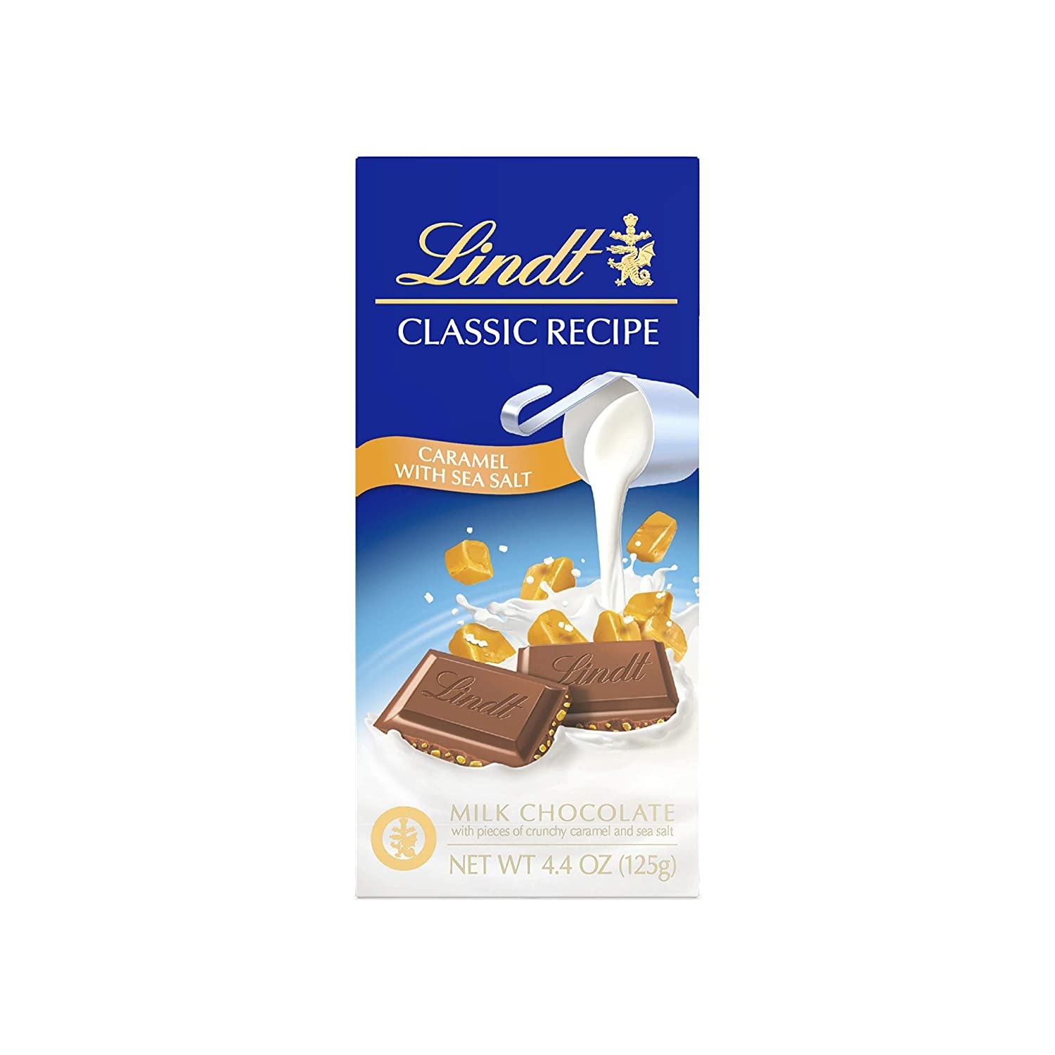 slide 1 of 2, Lindt Classic Recipe Caramel With Sea Salt Milk Chocolate Candy Bar, 4.4 Oz, 1 ct