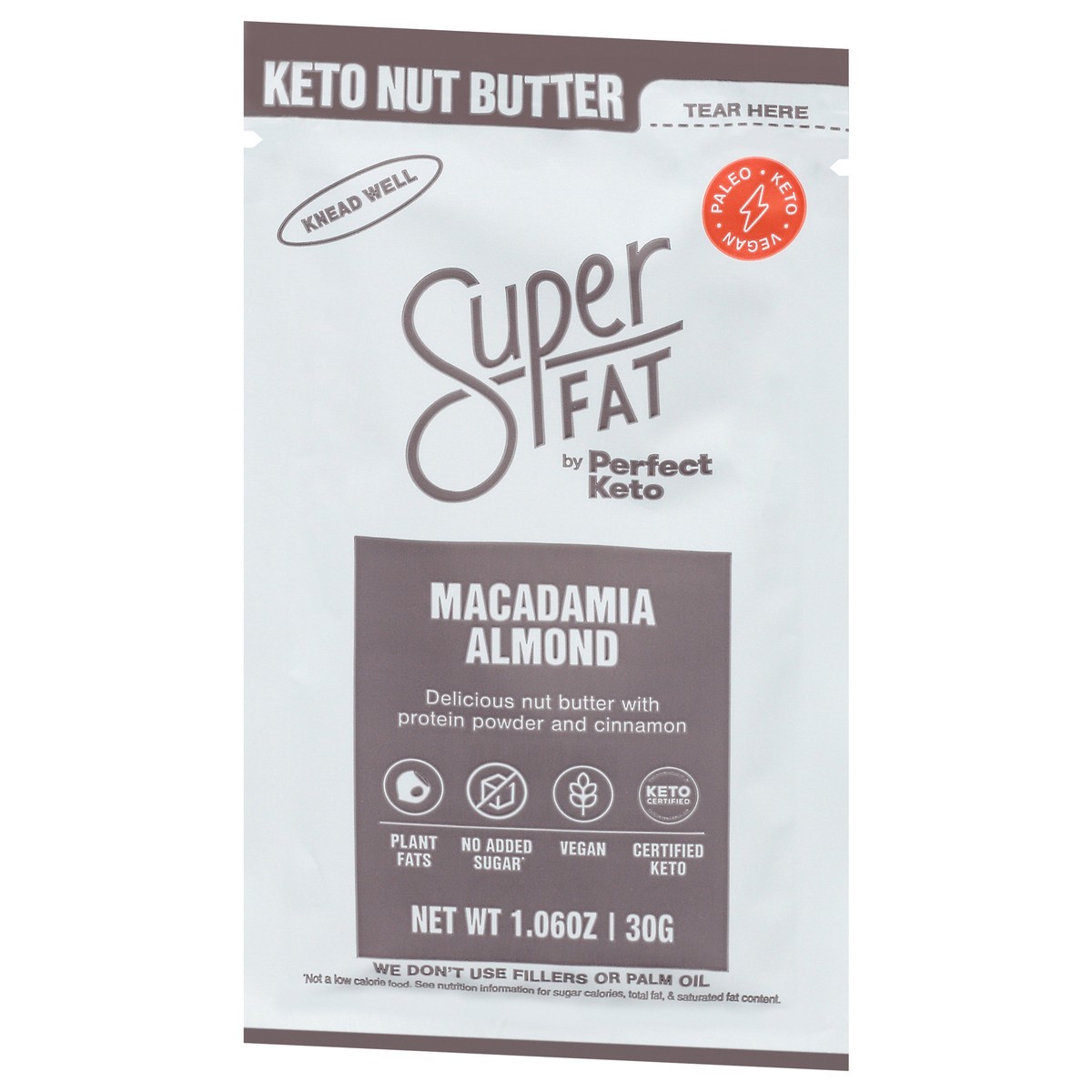 slide 5 of 14, SuperFat Macadamia Almond Keto Nut Butter 1.06 oz, 1.06 oz