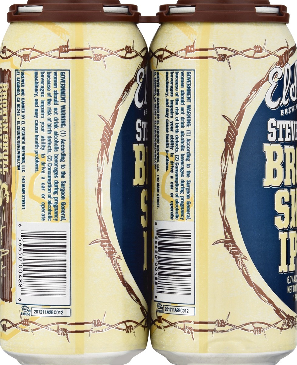 slide 3 of 8, El Segundo Brewing Company IPA Steve Austin's Broken Skull Beer 4 - 1 pt Cans, 4 ct