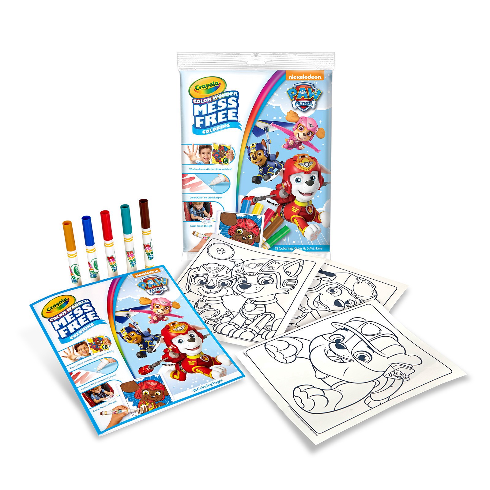 slide 9 of 11, Crayola Color Wonder Paw Patrol Pad With Markers, 1 ct