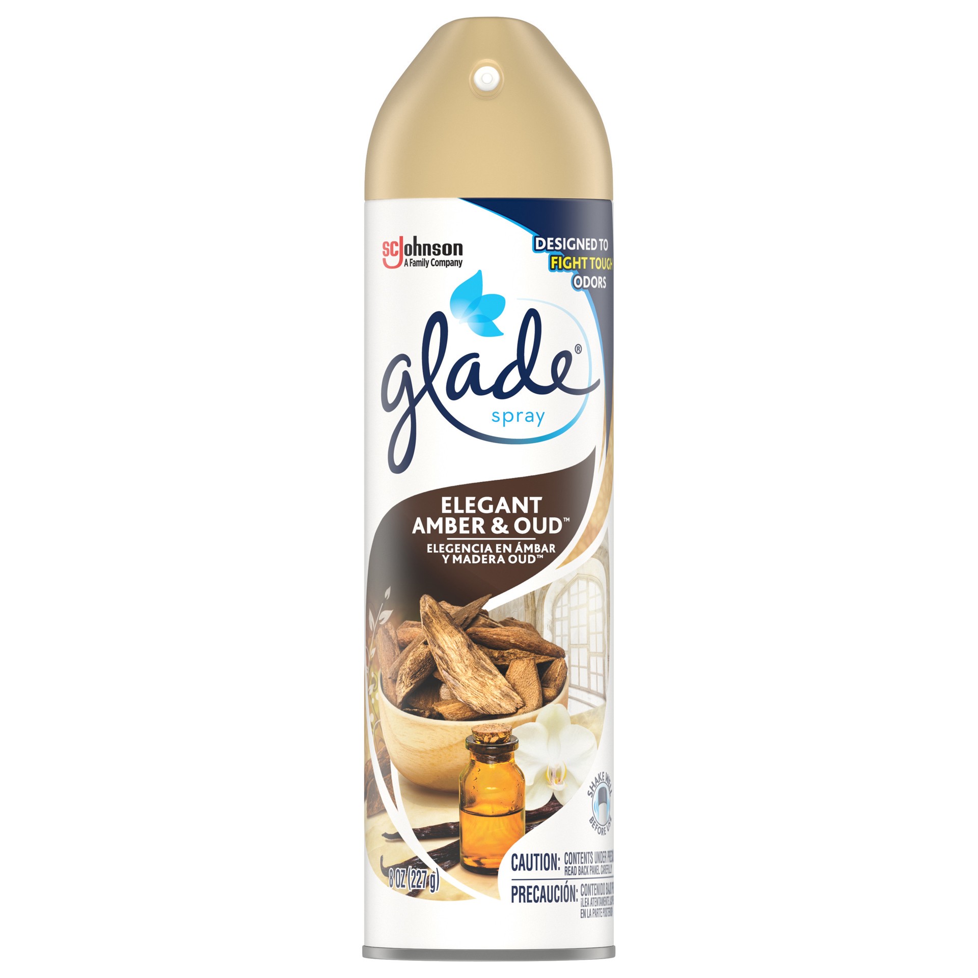 slide 1 of 4, Glade Room Spray Air Freshener, Elegant Amber & Oud™, 8 oz, 8 oz