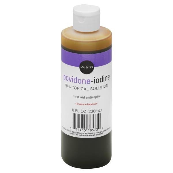 slide 1 of 1, Publix Povidone-Iodine, 10% Topical Solution, 8 oz