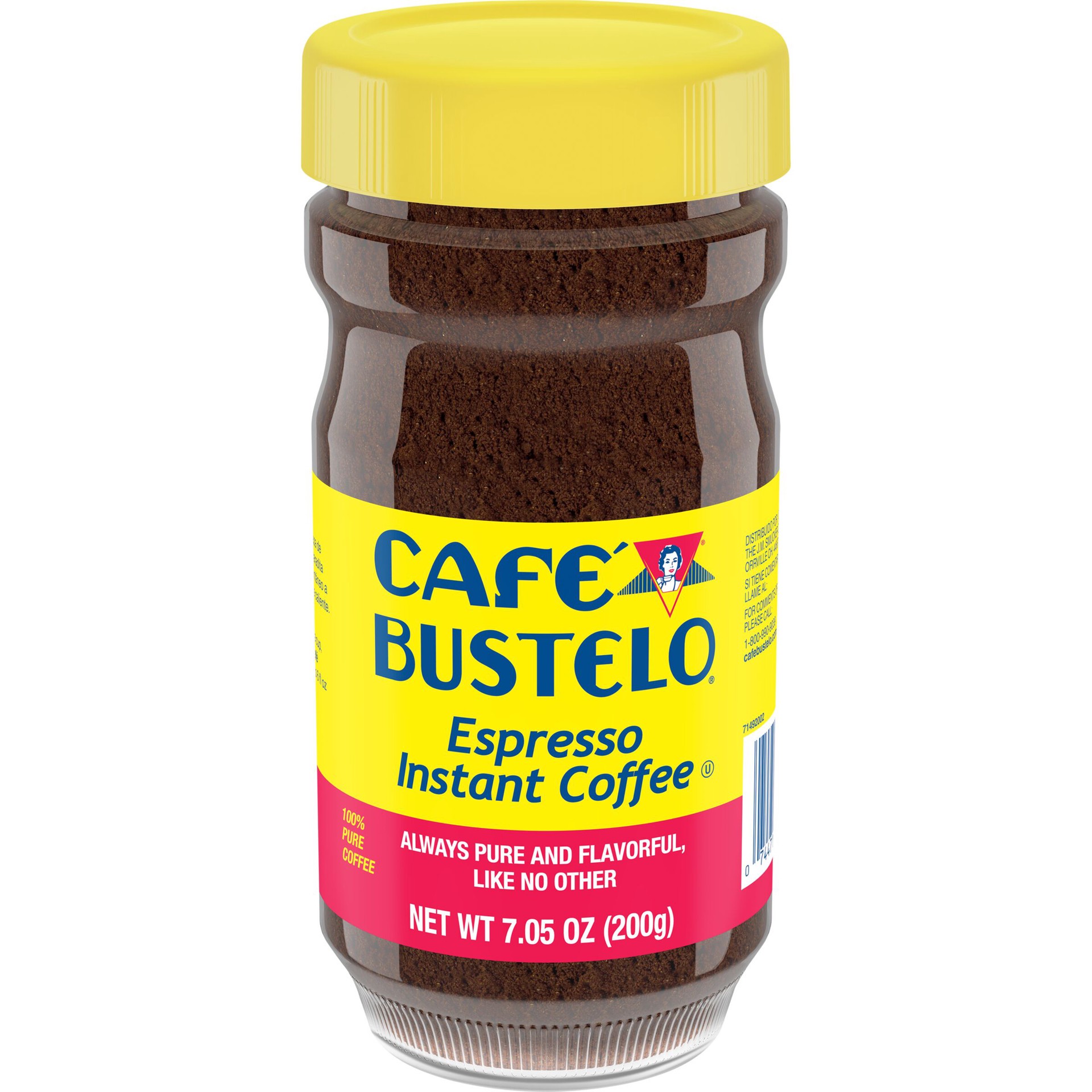 slide 1 of 8, Café Bustelo, Espresso Style Dark Roast Instant Coffee, 7.05 oz., 7.05 oz