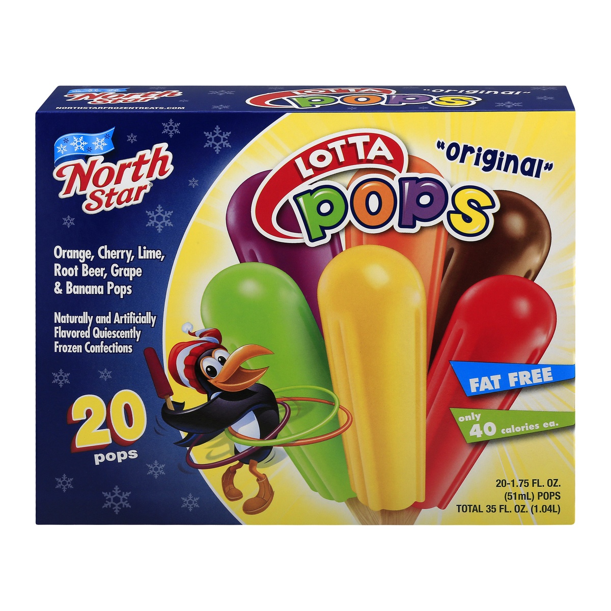 slide 1 of 1, North Star Lotta Juice Pops Original, 20 ct