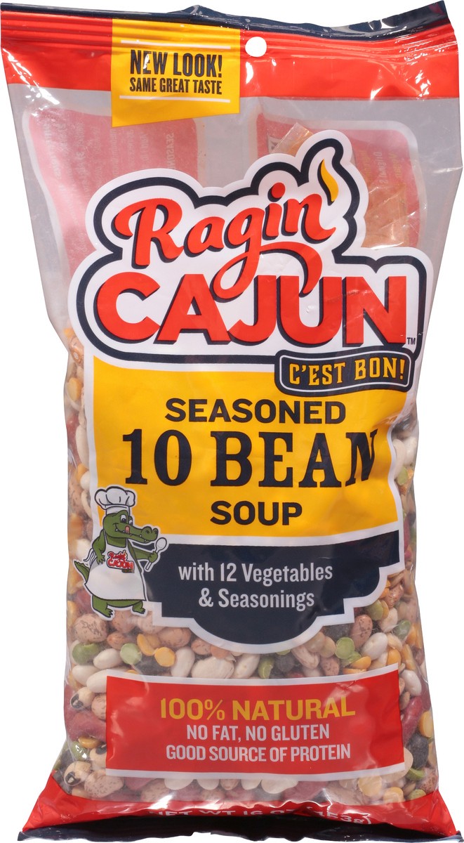 slide 10 of 11, Ragin' Cajun Ten Bean Soup, 16 oz