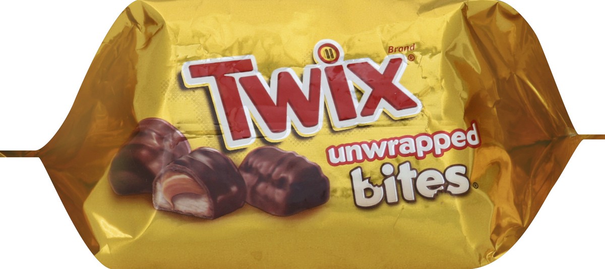 slide 2 of 3, TWIX Caramel Bites Size Chocolate Cookie Bar Candy Sharing Size Pouch, 8.7 oz, 8 oz