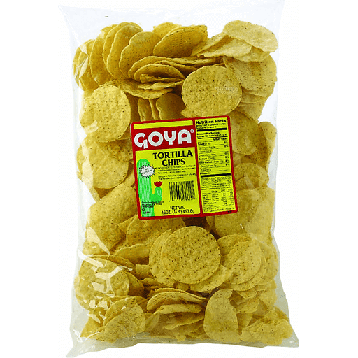 slide 1 of 1, Goya Tortilla Chips, 16 oz