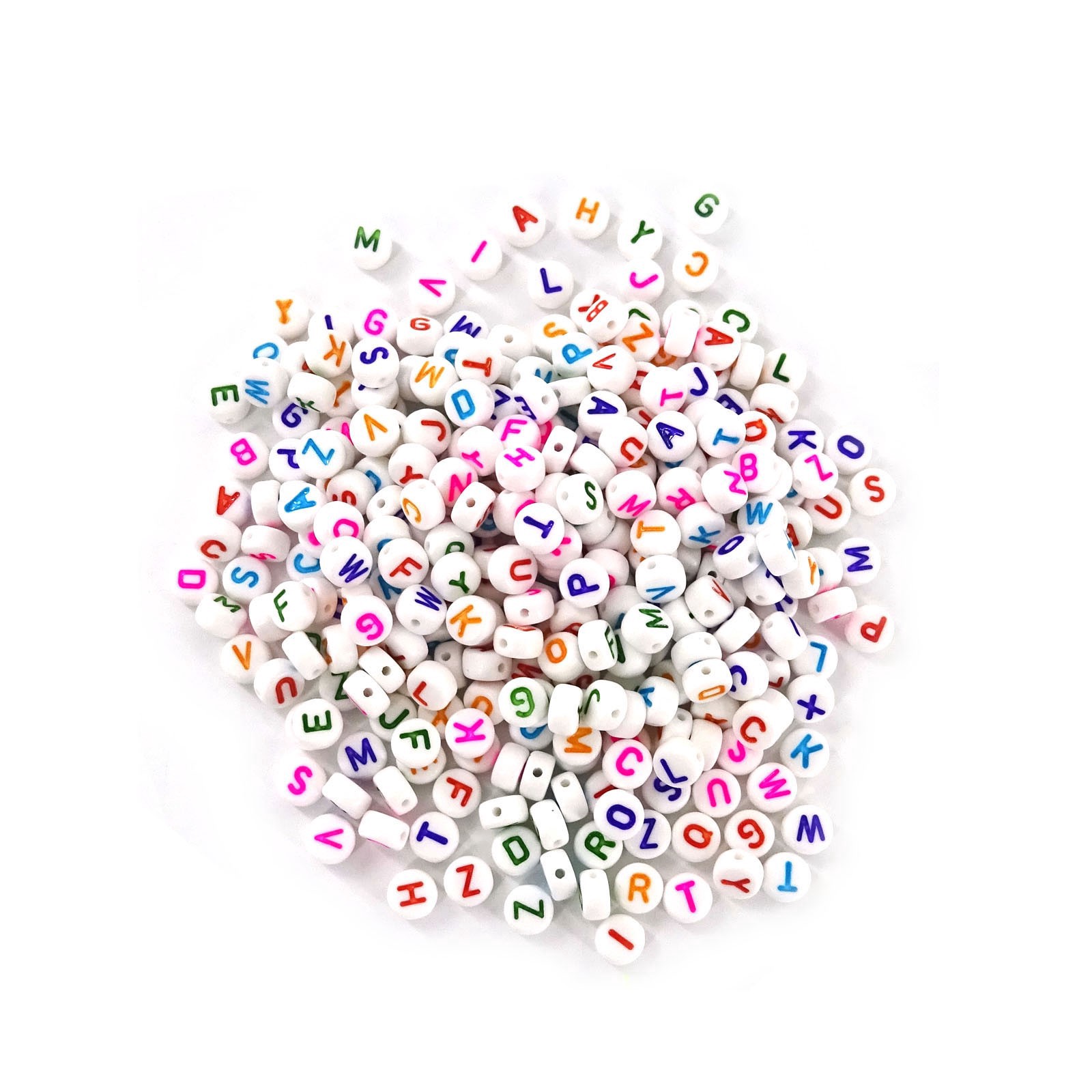 slide 3 of 3, 7mm Colorful Alphabet Round Beads By Creatology, 7mm