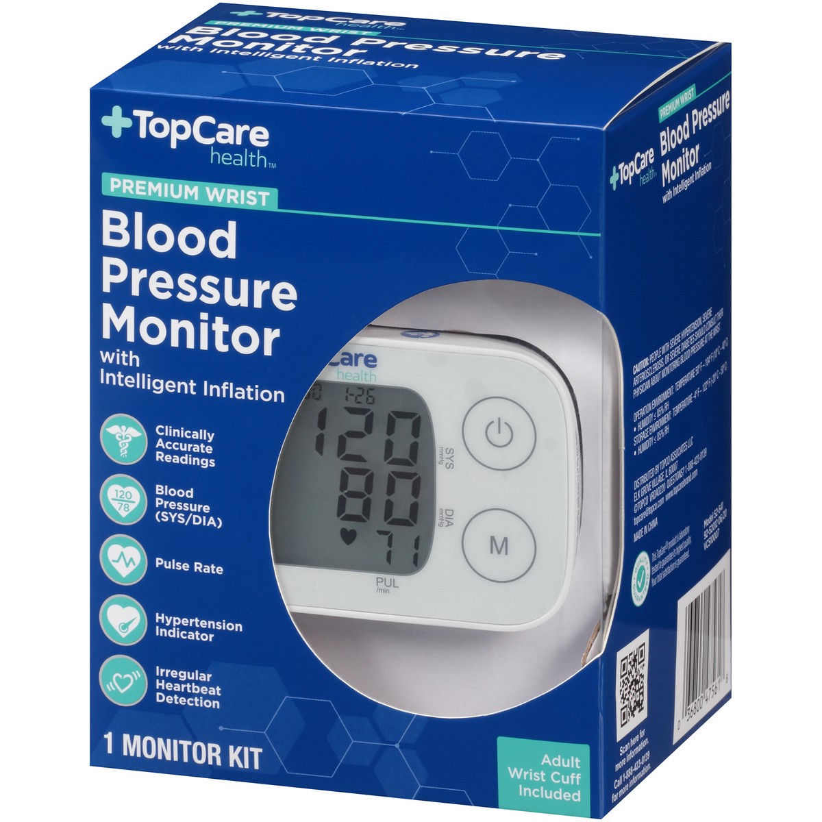 slide 5 of 8, TopCare Top Care TopCare Premium Wrist Blood Pressure Monitor, 1 ct