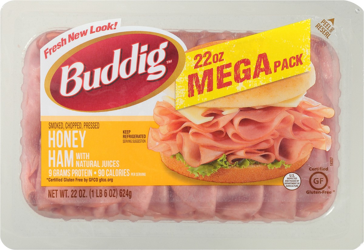 slide 4 of 9, Buddig Carl Bud Honey Ham, 22 oz