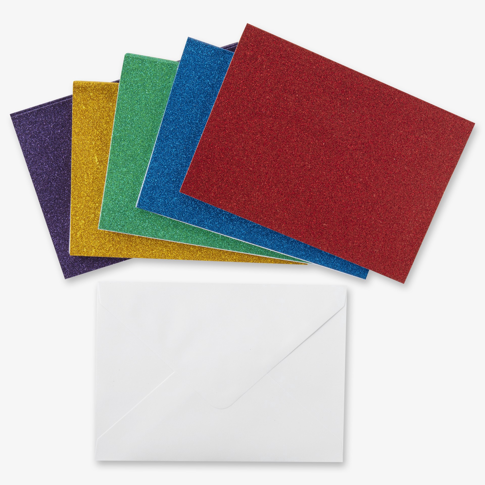 slide 3 of 5, Glitter Rainbow Cards & Envelopes By Recollections, 5" X 7", 5 in x 7 in