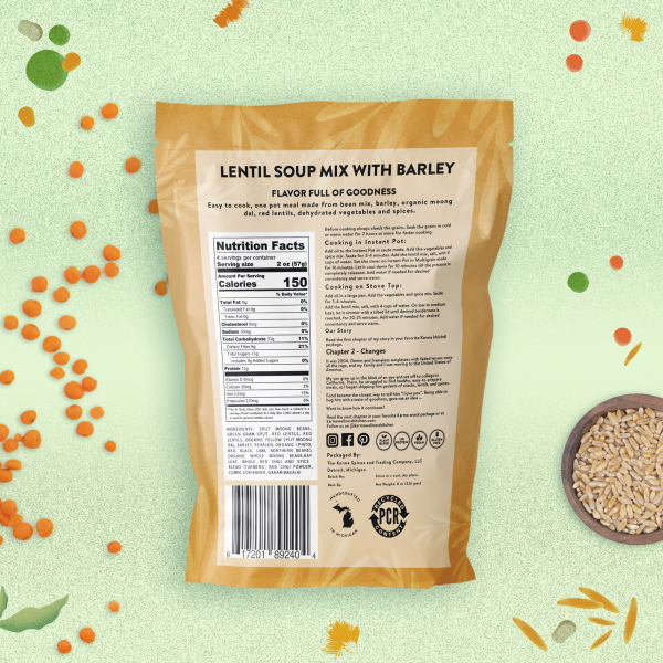 slide 5 of 5, Lentil Barley Soup, 8 oz