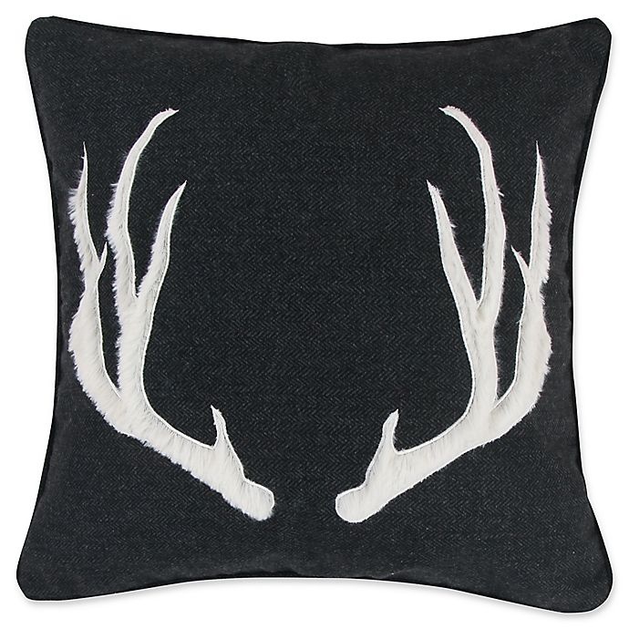 slide 1 of 2, Levtex Home Cayden Antler Square Throw Pillow - Grey, 1 ct